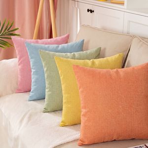 Housse de <span class=keywords><strong>coussin</strong></span> carrée unie en polyester de style nordique pour canapé, design épuré pour salon, usage domestique, <span class=keywords><strong>coussin</strong></span> de chevet - direct usine - Product Image 3