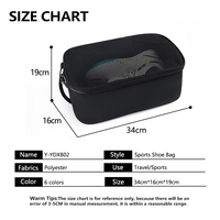 Sac à chaussures en maille personnalisé, respirant, imperméable, sac à chaussures de sublimation, sac de rangement pour bottes, sac de sport, sports de plein air, sac à chaussures de voyage pour hommes