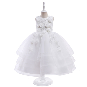 Robe d'été pour filles, tenue de princesse avec nœud et fleurs, vêtements de mariage pour enfants, Costume de fête d'anniversaire pour bébés, 2022 - Product Image 5
