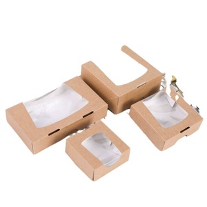 Tùy chỉnh dùng một lần giấy mở cửa sổ Bánh Snack hộp cửa sổ vật nuôi dầu-proof thư mục cho vận chuyển quà tặng trong suốt Hộp quà tặng - Product Image 5