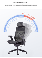 Vente en gros Chaise de bureau de direction, dossier haut, chaise élévatrice ergonomique en nylon, en maille, pivotante