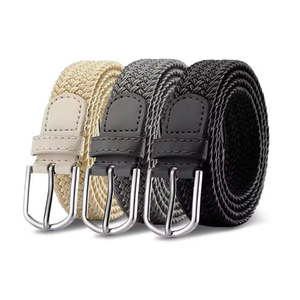 Thời trang vành đai đàn hồi dệt đàn hồi Dây thắt lưng cho nam giới và phụ nữ Nylon Pin-Khóa vành đai dây thắt lưng của quần jean - Product Image 1