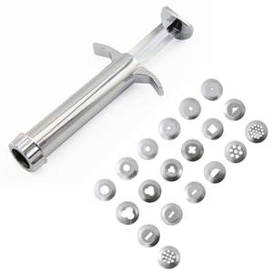 Bview Art acier inoxydable argile extrudeuse Fondant pâte à sucre extrudeuse, céramique poterie polymère modélisation décoration outils ensemble - Product Image 1