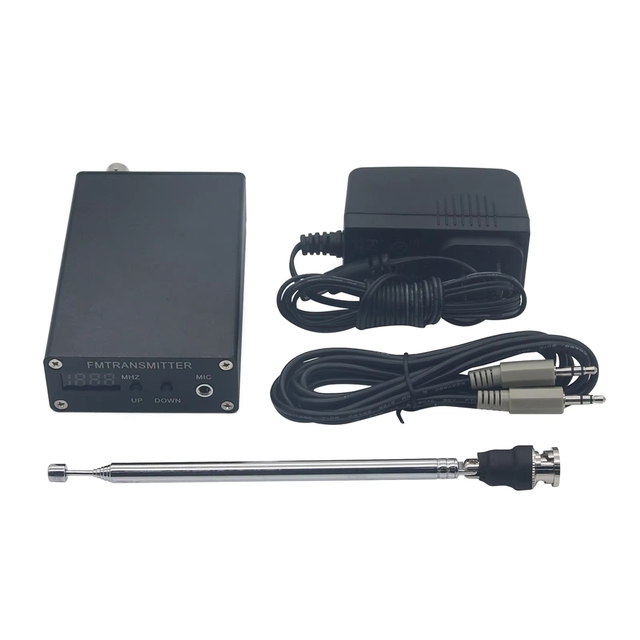 GGDX Mini Radio Station 87-109MHz 1mW PLL Stereo FM MP3 Transmitter w/ Power Adapter Antenna Shield Wire