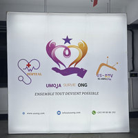 Table de présentation pliable personnalisée avec logo 2026, comptoir portable rond, stand promotionnel pour événements et salons professionnels