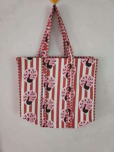<b>Large</b> Capacity Stylish Cotton Shoulder Tote <b>Bag</b> with Zipper Closure Women's Reusable Shopper Handbag for <b>Beach</b> Travel Grocery - Product Image 5