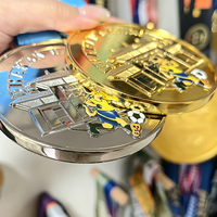 Médailles en métal personnalisées 3D or argent bronze prix de football médaille de sport vente en gros