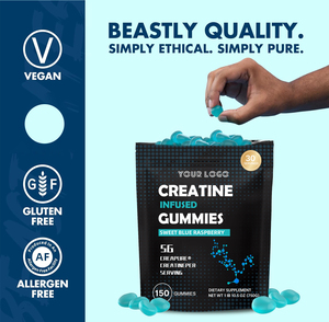 Gomitas de Monohidrato de Creatina Más Vendidas de Marca Privada a Precio de Fábrica para el Desarrollo Muscular, Suplementos Masticables Sin Azúcar - Product Image 3