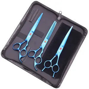 Tijeras de peluquería canina de acero inoxidable japonesas de 7 "con logotipo personalizado, tijeras curvas de adelgazamiento de peluquería para <span class=keywords><strong>mascotas</strong></span> de estilo Simple - Product Image 5