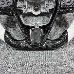 <span class=keywords><strong>Volant</strong></span> de voiture en fibre de carbone personnalisé avec cuir perforé blanc adapté pour Toyota 8th Camry Corolla CHR <span class=keywords><strong>RAV4</strong></span> - Product Image 5