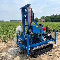 Machine de forage de puits d'eau sur chenilles portable, plus puissante, pour forage de 200 m