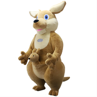 Costume de mascotte de personnage de kangourou de marche mobile gonflable personnalisé pour la publicité