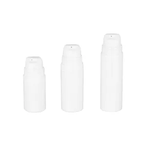 Factory Directly Sale Airless Pump Bottle Refillable Travel Containers 5ml 10ml 15ml White PP Eye Serum Bottle