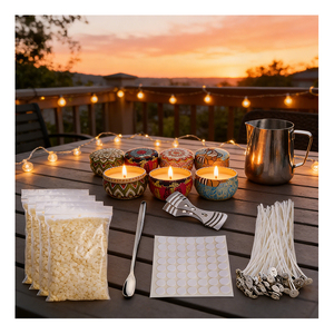 Recipientes de lujo para velas con tapas y cajas de embalaje para la distribución y exhibición de velas aromáticas de soja premium para decoración del hogar. - Product Image 6