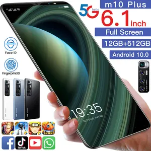 Original M10 Plus 6.1 inch 10 Core Android Smartphone 6GB + 128GB Mobile Phones 4800mAh High Capacity 4G 5G Mobile Phones