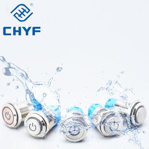 زر ضغط CHYF معتمد من CE وCB بمعيار IP67، مصنوع من الفولاذ المقاوم للصدأ، 16 و19 و22 ملم، 5 أسنان، لحظي أو ثابت، مع إضاءة <span class=keywords><strong>LED</strong></span> حلقية، 12 فولت، موصل زر ضغط - Product Image 4