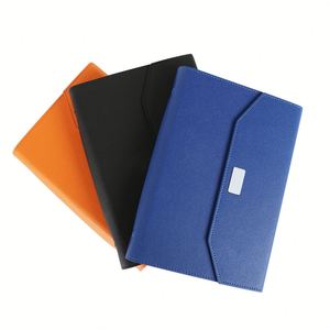 Cuaderno de Lujo de Tres Pliegues A5 con Tapa Dura de Cuero PU, 100 Hojas Sueltas, Espiral, Logotipo Personalizado Impreso con UV, Regalo Empresarial de Alta Calidad - Product Image 3
