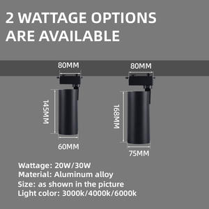 Spot <span class=keywords><strong>Plafond</strong></span> Orientable Dingdian LED 20W 30W pour Magasin, Boîtier Aluminium, <span class=keywords><strong>Luminaires</strong></span> sur <span class=keywords><strong>Rail</strong></span> - Product Image 5