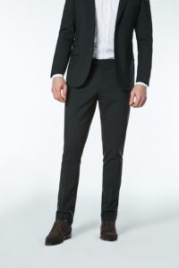 Chaqueta clásica de negocios para hombre, pantalones formales personalizados, color negro, dos piezas, para negocios - Product Image 4