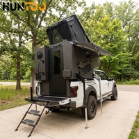 Huntoo 4x4 Shell, camping-car sur camionnette entièrement équipé, avec toit relevable, cadre en aluminium, carrosserie rigide