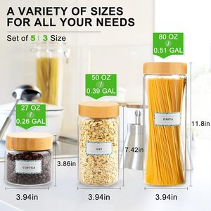 High Quality <b>Jar</b> Glass Storage Kitchen <b>Jars</b> Glasses with Lid Airtight Bottle Food Storage <b>Jar</b> - Product Image 3
