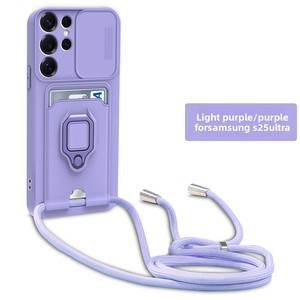 <span class=keywords><strong>Funda</strong></span> para Teléfono con Ranura para Tarjetas para <span class=keywords><strong>Samsung</strong></span> S25 Ultra S25 Edge, Soporte para Tarjetas con Ventana Deslizante y Orificio para Cordón, Cubierta Antigolpes - Product Image 6