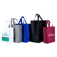 Vente en gros sacs à provisions réutilisables biodégradables écologiques sac fourre-tout non tissé écologique avec logo personnalisé