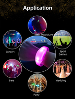 Bracelets LED en silicone imprimés personnalisés Activé par le son et télécommande DMX contrôlée par WIFI pour les décorations de fête-Bracelets LED en gros