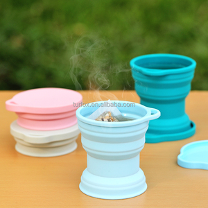 Factory 250ml Portable Silicone <strong>Collapsible</strong> <strong>Cup</strong> Bpa Free Retractable Camping Wash <strong>Cup</strong> Travel Coffee Mug Silicone Foldable <strong>Cup</strong> - Product Image 3