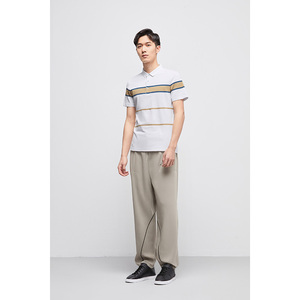 <span class=keywords><strong>Pantaloni</strong></span> da Uomo di Alta Gamma Personalizzati, Gamba Larga Leggera, Vita <span class=keywords><strong>con</strong></span> Coulisse, Cuciture a Contrasto, <span class=keywords><strong>Tasche</strong></span> <span class=keywords><strong>Laterali</strong></span>, Dettagli Ricamati, Vestibilità Comoda - Product Image 1