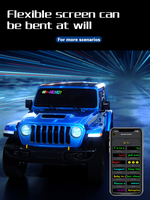 Écran LED de pare-brise de voiture 5v panneau matriciel LED écran électronique décoratif bricolage pour voiture camion voyant Led 69.37x7.56 pouces