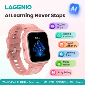 Lagenio K10ใส่ซิมการ์ด4G สำหรับเด็ก, นาฬิกาอัจฉริยะสำหรับเด็ก GPS LBS A-GPS ตำแหน่ง WiFi SOS วิดีโอแชท IP68สมาร์ทวอชสำหรับเด็ก - Product Image 1