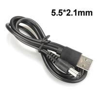 Câble d'alimentation USB vers DC, 4 types de fiches DC, 0,8 m, 1,2 m, cordon de charge USB DC pour bande LED, CCTV, faible MOQ