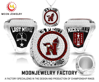 Ensemble bague et collier de champion personnalisés, directement de l'usine, conception gratuite, pour la lutte, le lacrosse et l'athlétisme