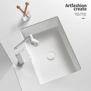 Lavabo de Cerámica de Fondo Plano Gong Tuo, de Una Pieza, Estilo Moderno, Fácil de Limpiar, con un Solo Orificio - Product Image 3