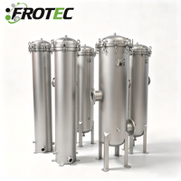 Boîtier de filtre multi-cœurs SUS304 poli miroir avec collier de serrage à dégagement rapide pour système de purification d'eau industrielle