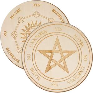 Tablero de péndulo de madera para adivinación con mandala de flores para respuestas herramientas de adivinación para prácticas espirituales y ocultas - Product Image 3