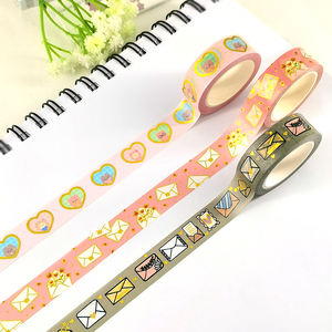 Adhésif de journalisation mignon feuille <span class=keywords><strong>d</strong></span>'<span class=keywords><strong>or</strong></span> Kawaii Washi fabricant de ruban de papier - Product Image 3