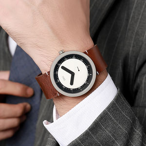 Montre-bracelet à quartz de luxe de haute qualité, étanche 5 ATM, boîtier en acier inoxydable S316, bracelet en cuir véritable pour hommes - Product Image 6