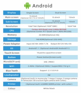 Rk3288 màn hình cảm ứng tất cả trong một caja registradora mã vạch <span class=keywords><strong>POS</strong></span> hệ thống 15.6 trong USA kho - Product Image 4
