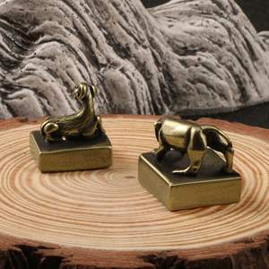 Мини-античный стиль коллекционный Зодиак латунь печать ремесло - Product Image 5