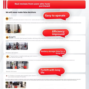 הליי 2 טון רגל רחבה טון רחב מלא רגל חשמלי מלא תובעים מלגזה אישית בעמידה הידראולי טעינה עצמית למסעדה - Product Image 4