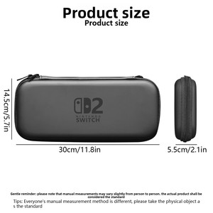 Tas Penyimpanan Kapasitas Besar Anti Air Ramah Lingkungan dari EVA dengan Resleting untuk Aksesoris Konsol Nintendo Switch 2/OLED/Lite - Product Image 4