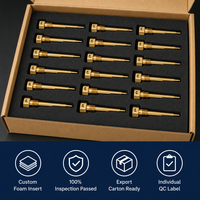 Válvula de aguja de acelerador de carburador pulida CNC de corte libre para acero inoxidable/latón C3600, pedido de prueba