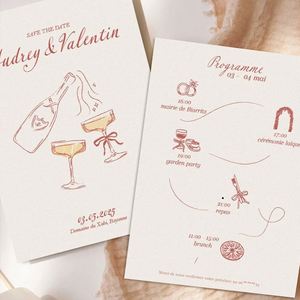 Tarjeta de Papel Texturizado para Invitaciones de Cumpleaños, Eventos y Bodas, con Logotipo de Marca Personalizado, 400g 600g - Product Image 3