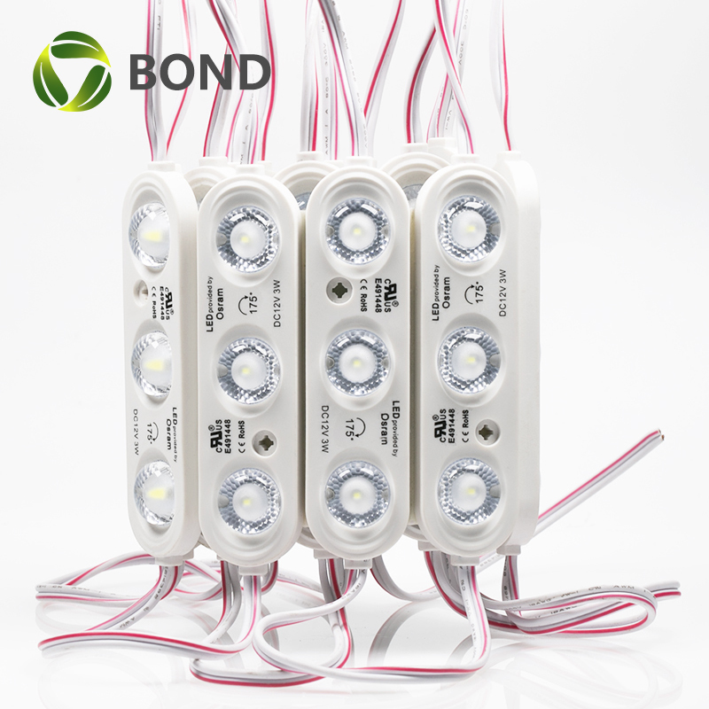 LED-Mafia 12V Injektionsmodul Set – 3x 5730 SMD Chips, Warmweiß 3000K, IP65, Mit Trafo-Netzteil – Für Leuchtkästen & 3D-Modelle LED Injektionsmodule Warmweiß