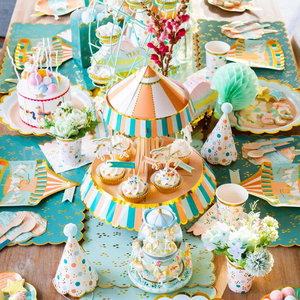 DAMAI Nuevo Diseño Set de Vajilla de Papel para Fiesta de Cumpleaños Infantil, Platos, Vasos, Servilletas con Estampado de Conchas, Ideal para Fiestas Divertidas - Product Image 1