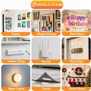 BSCI ISO9001 certifié approvisionnement d'usine 3.65 "X0.75" bandes suspendues d'image <span class=keywords><strong>ruban</strong></span> de montage mural réutilisable pour la décoration de bureau à domicile - Product Image 4