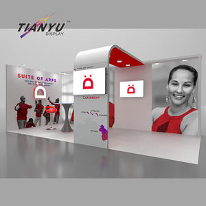 3x6 3D Design Aluminium Fair Modular Trade Show Booth Stands d'exposition Stand d'exposition d'art personnalisé avec Tv - Product Image 1