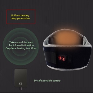 Electric Body Graphene Slimming Lumbar Heating Belt Vibration Massage Support Heating Waist Massager Menstrual Heating Belt - Product Image 4